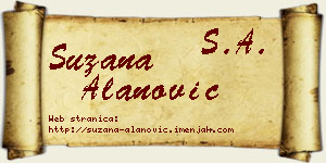 Suzana Alanović vizit kartica